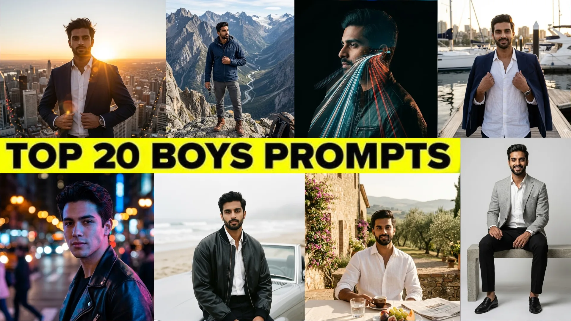 Featured image for Best 20 AI Photo Editing Prompts for Boys: Viral Profile Pictures & Portraits